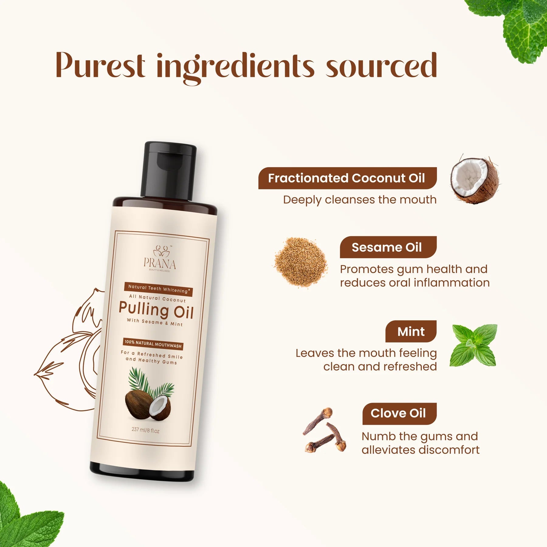 Can I use coconut oil as mouthwash? - PRANA Beauty & Wellness