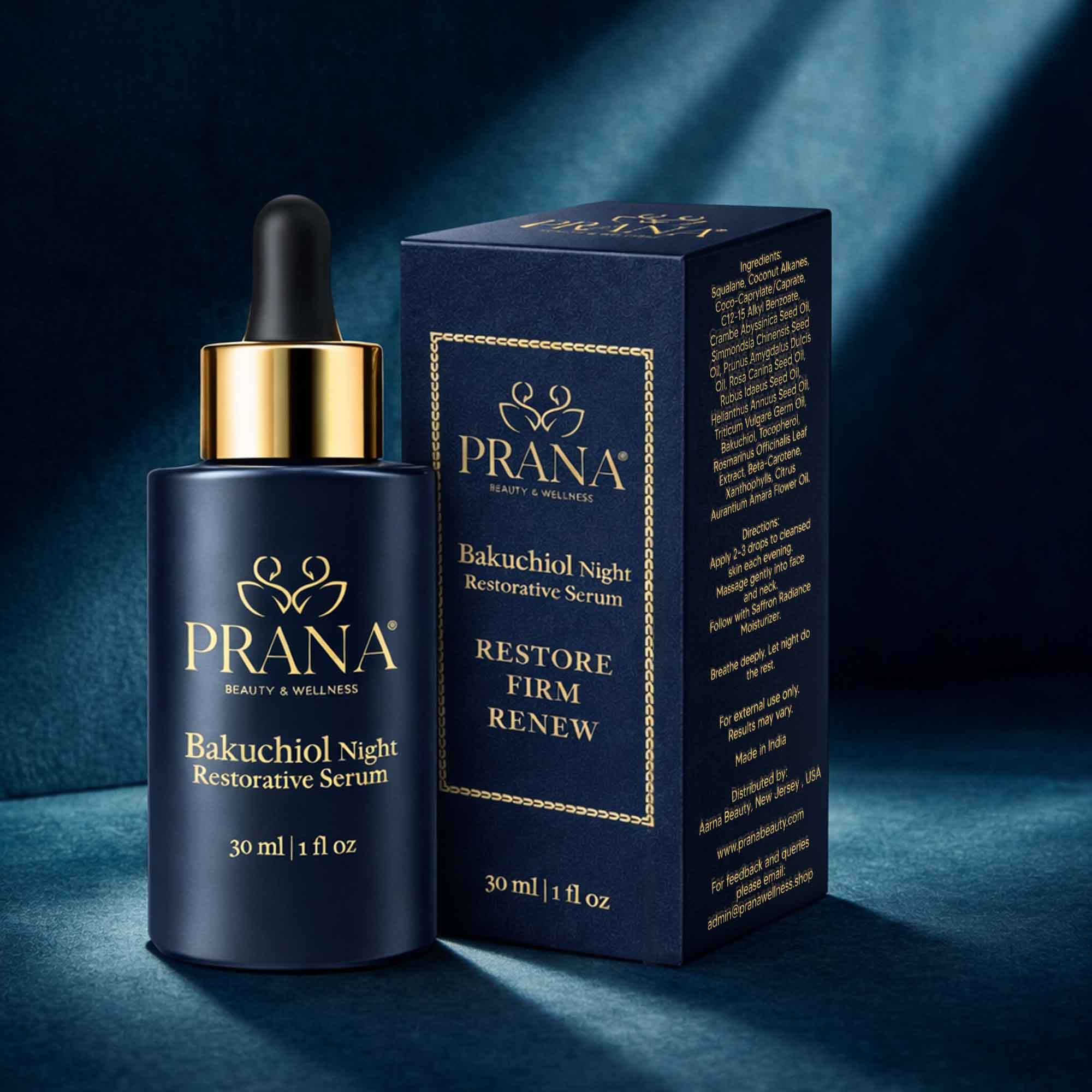Bakuchiol Night Restorative Serum - PRANA Beauty & Wellness