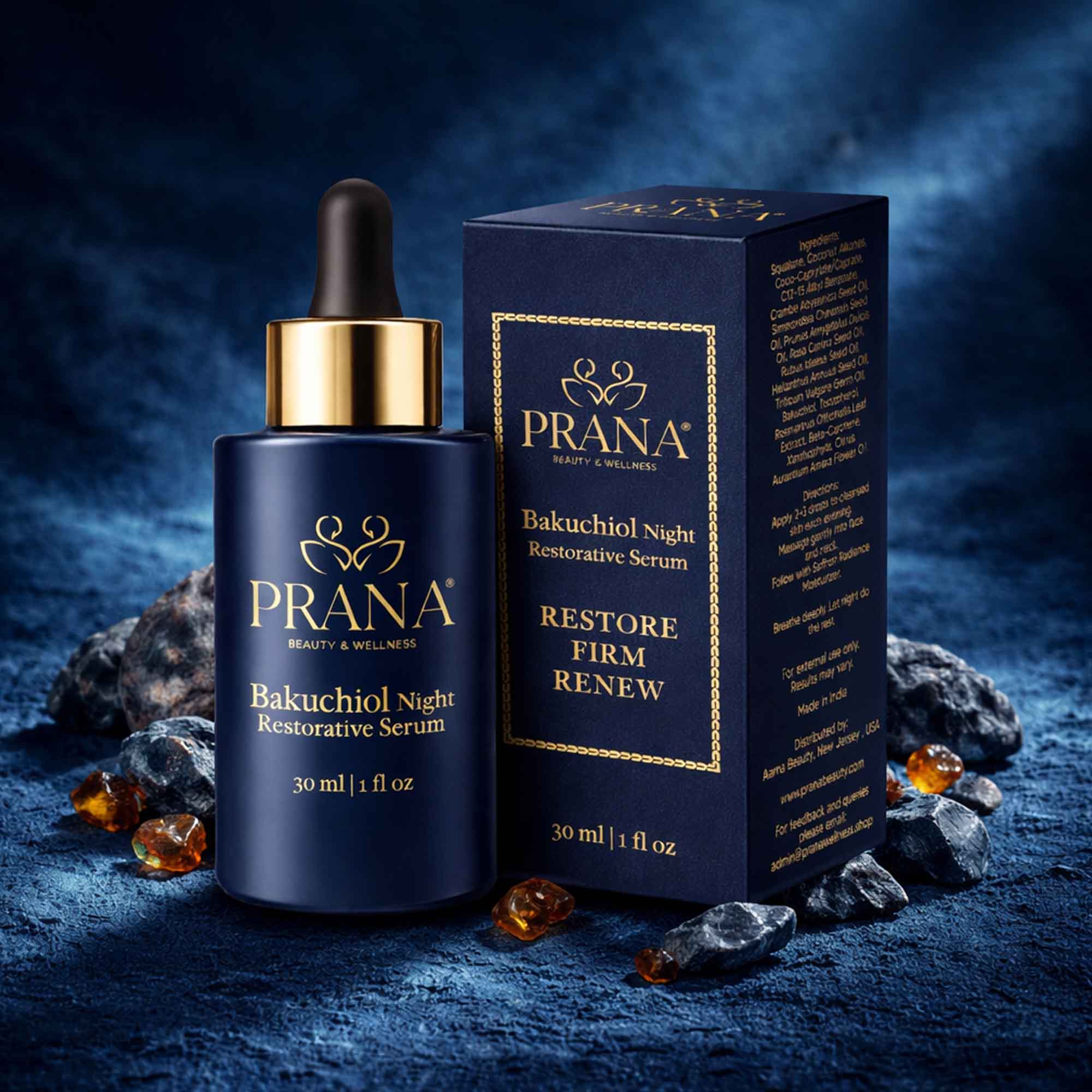 Bakuchiol Night Restorative Serum - PRANA Beauty & Wellness