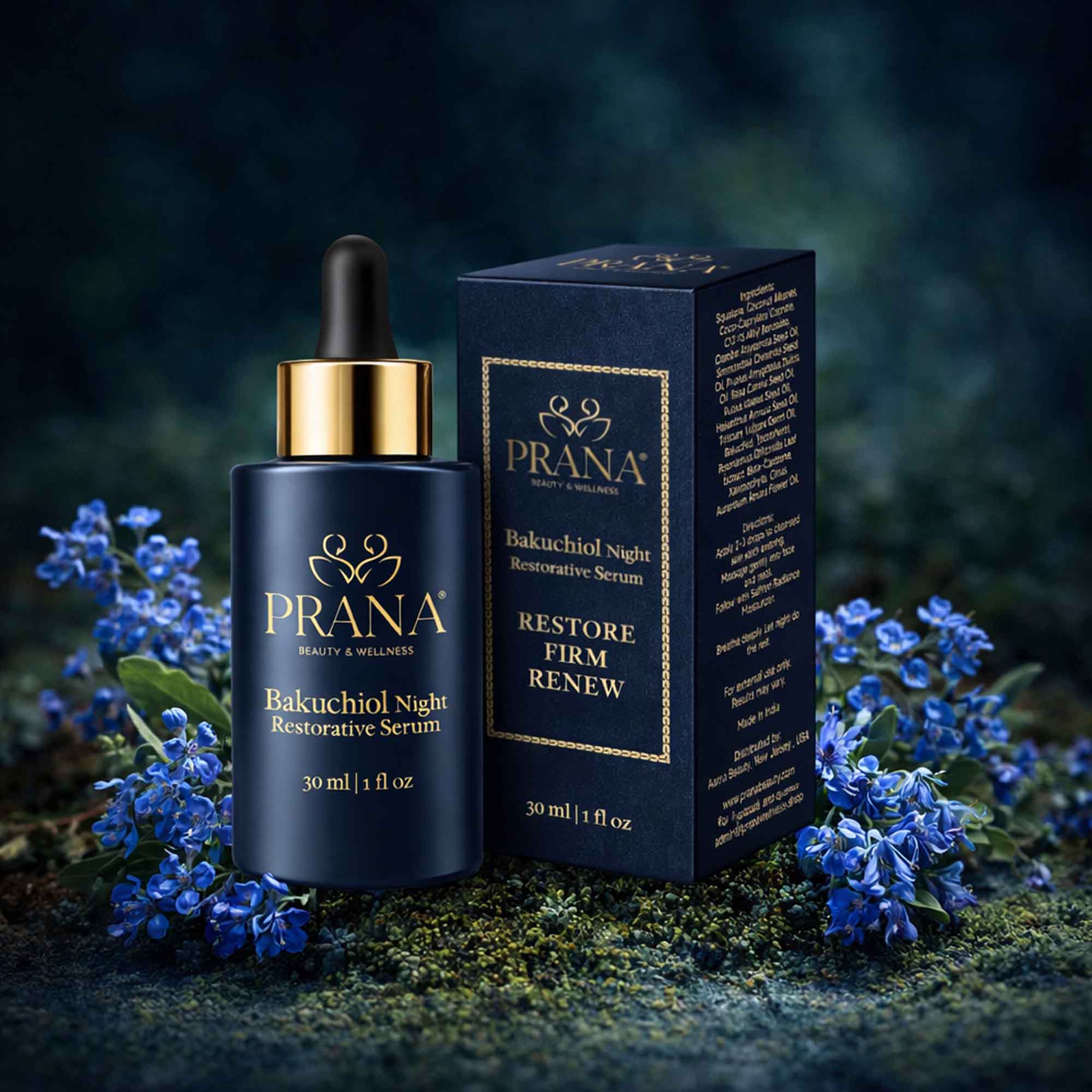 Bakuchiol Night Restorative Serum - PRANA Beauty & Wellness