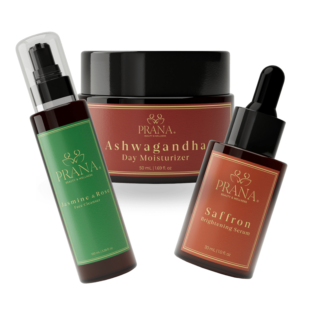 Cleanser, turmeric mask and saffron serum - PRANA Beauty & Wellness