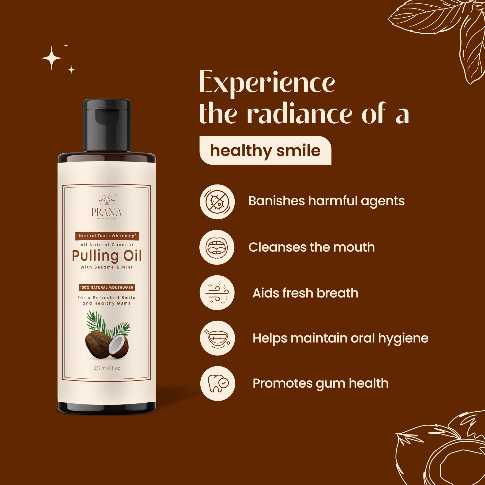 Coconut Pulling Oil Mouthwash - PRANA Beauty & Wellness
