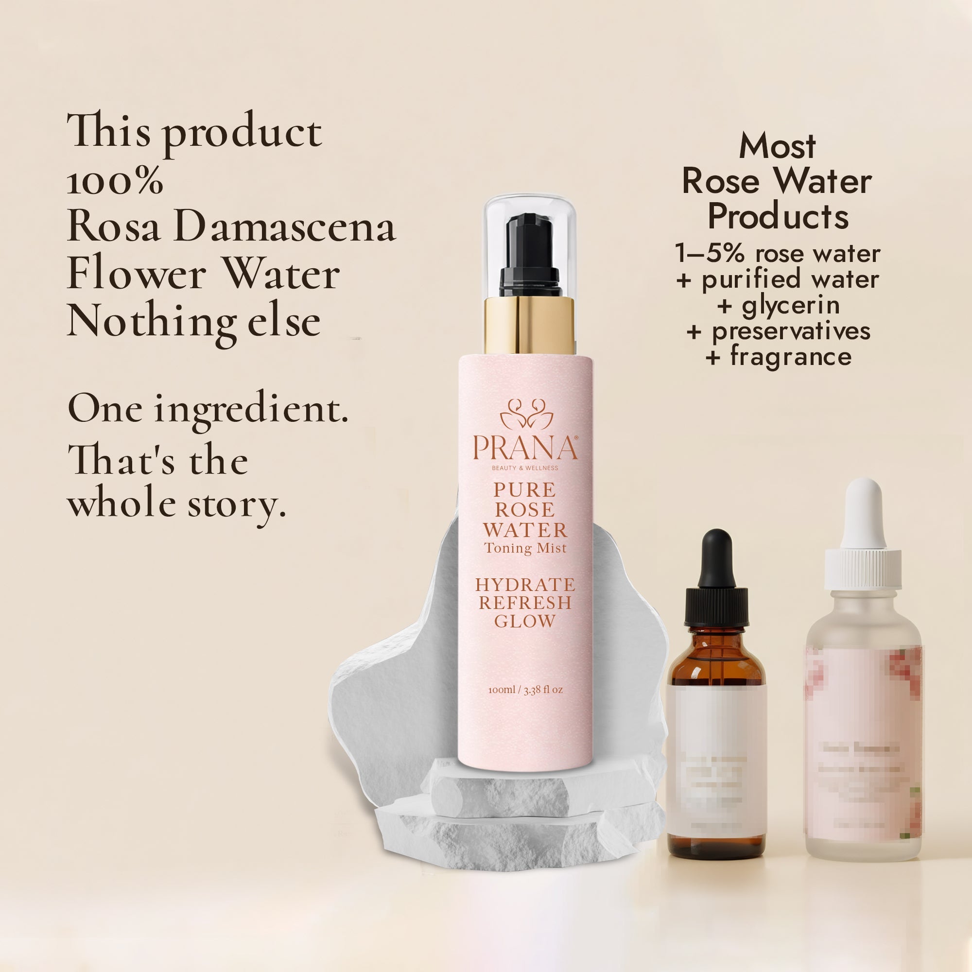 Pure Rose Water Toning Mist - PRANA Beauty & Wellness