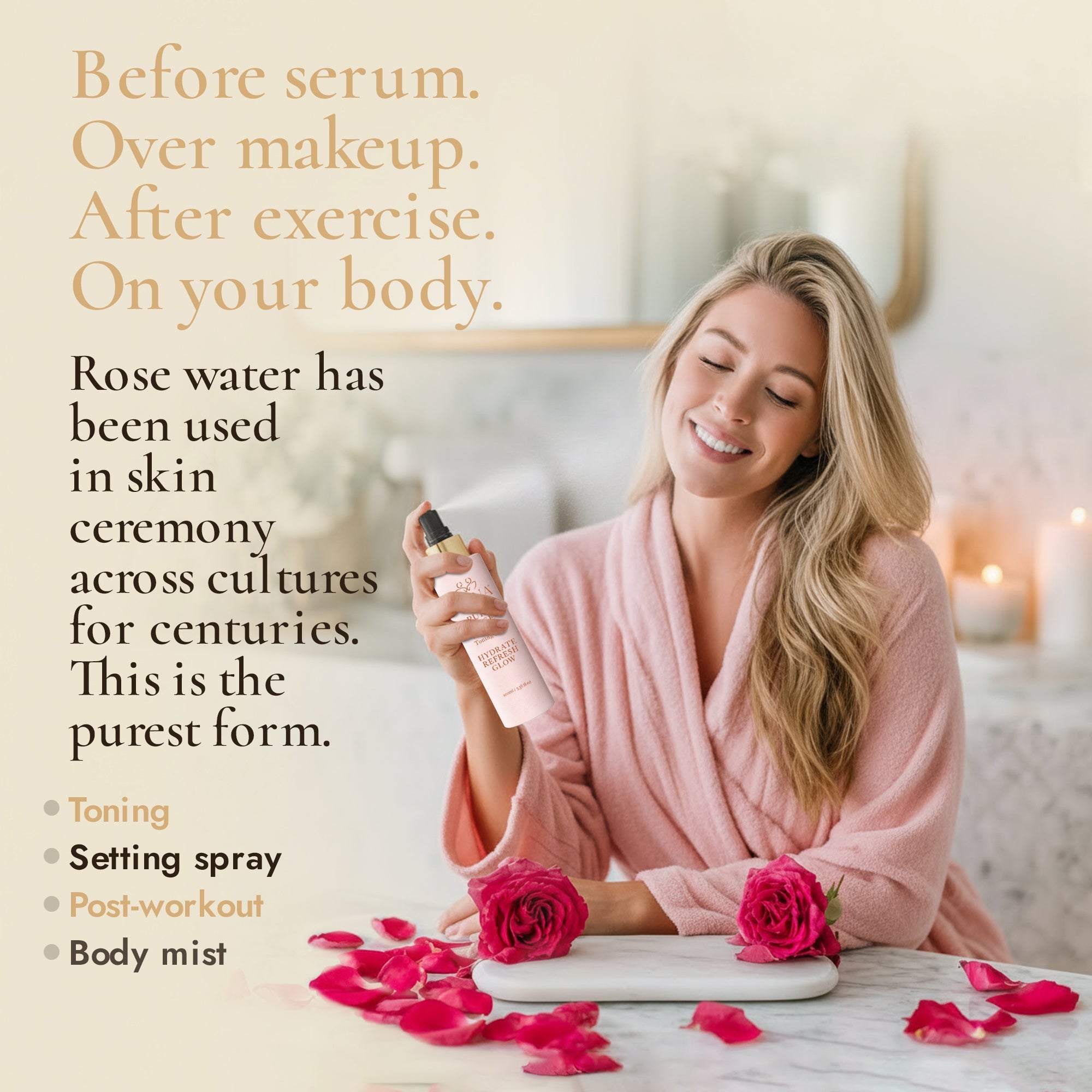 Pure Rose Water Toning Mist - PRANA Beauty & Wellness